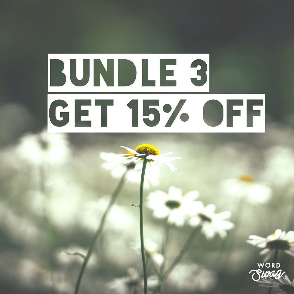 Bundle 3 or more for 15% off!